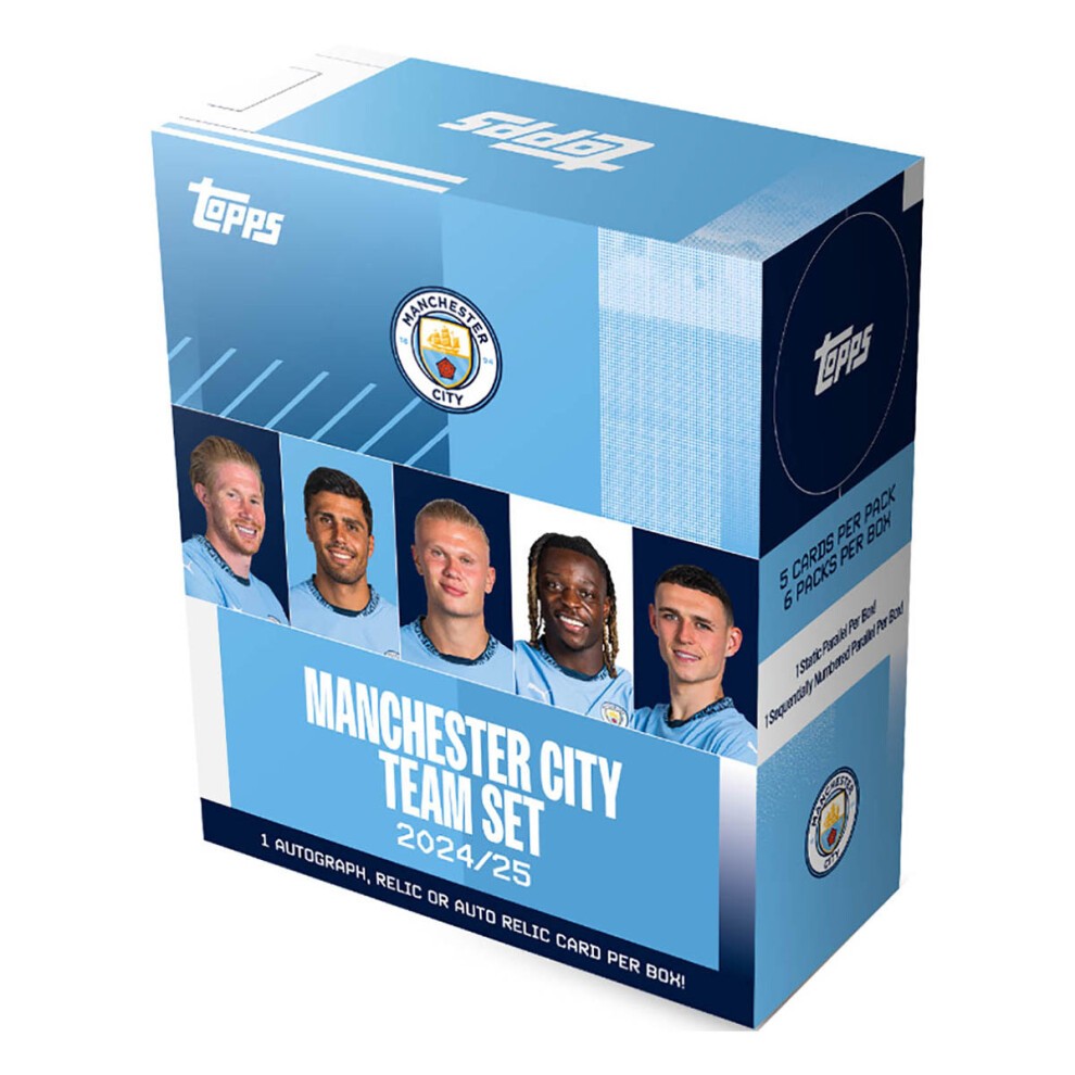 Topps 2024-25 Manchester City Soccer Team Set - 30 Cards Box