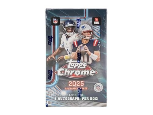 Topps 2025 Chrome Football Hobby Box, Pack of 1