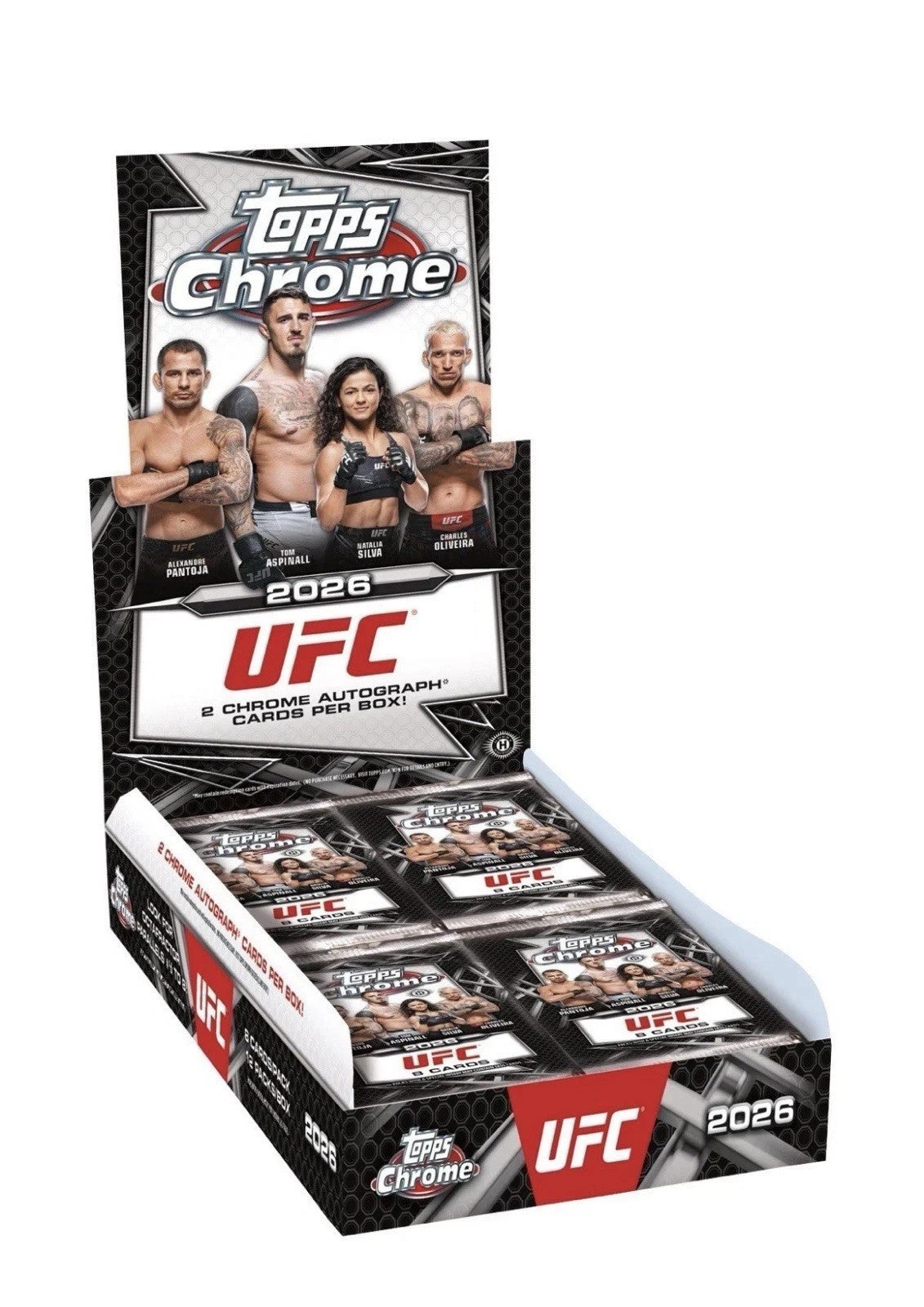 Topps 2026 Chrome UFC Trading Card Box - 2 Autographs