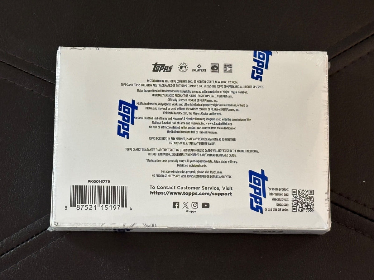 Topps 2025 Inception Baseball Hobby Box MLB