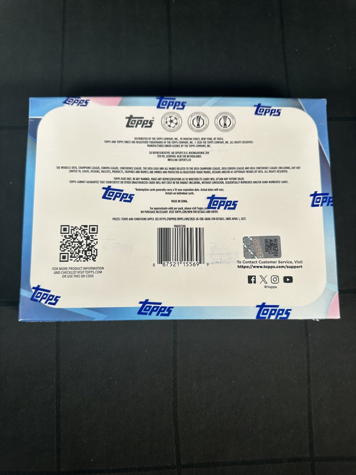 Topps 2025-26 Finest UEFA UCC Hobby Box Soccer