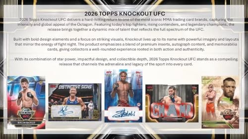 Topps 2026 Knockout UFC Trading Card Box - Pack of 1