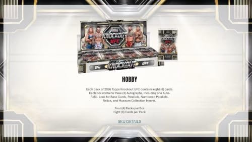 Topps 2026 Knockout UFC Trading Card Box - Pack of 1
