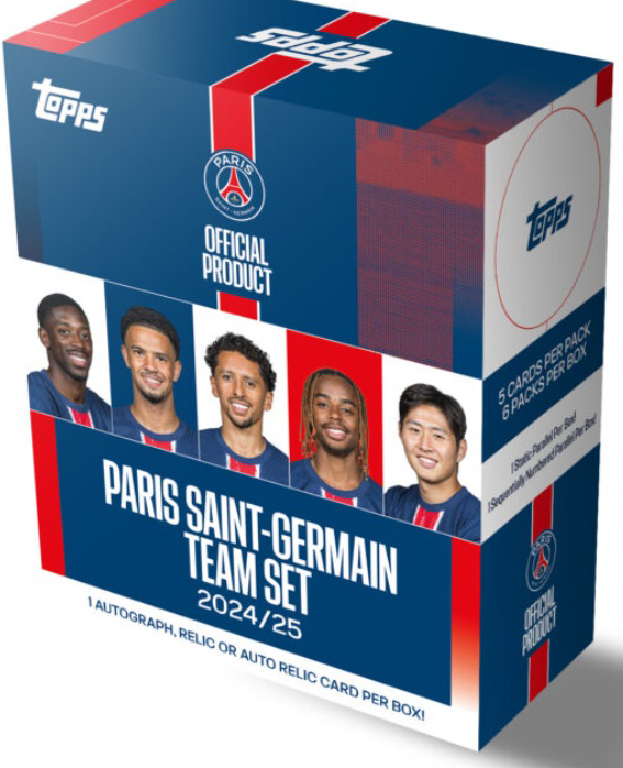 Topps 2024-2025 Paris Saint-Germain Team Set Soccer Box
