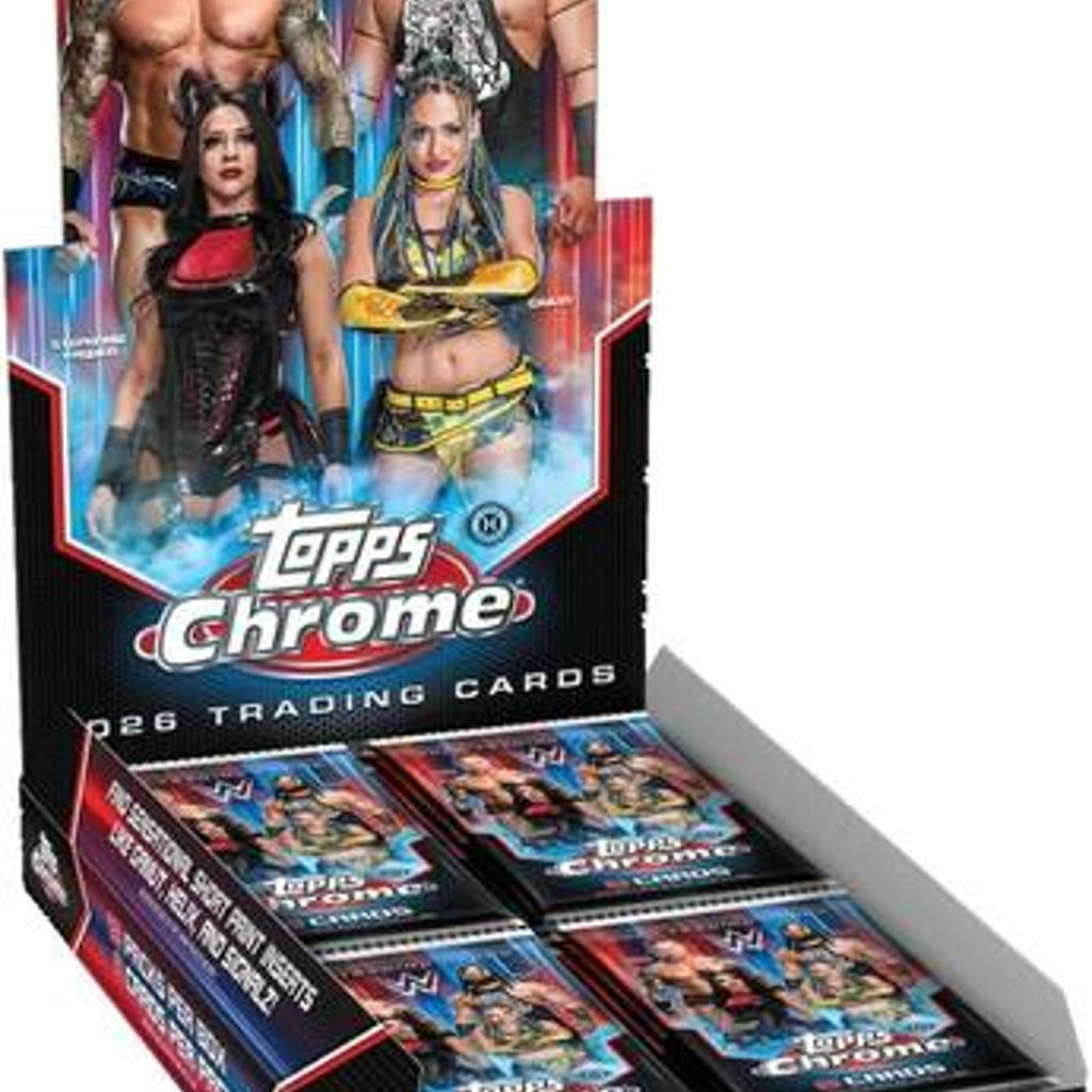 Topps Chrome WWE 2026 Trading Cards Hobby Box with 2 Autographs