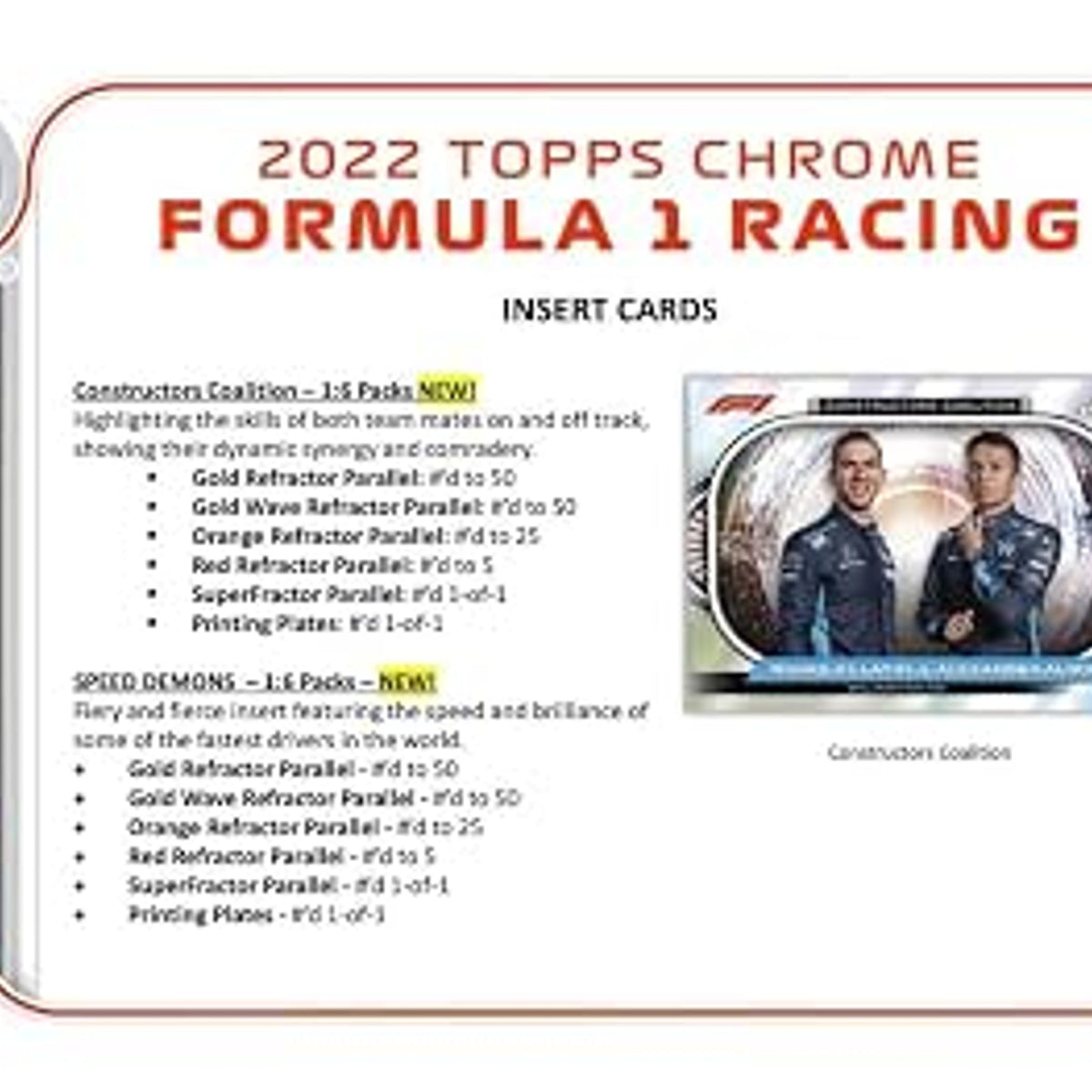 Topps 2022 Formula 1 Racing Hobby Box