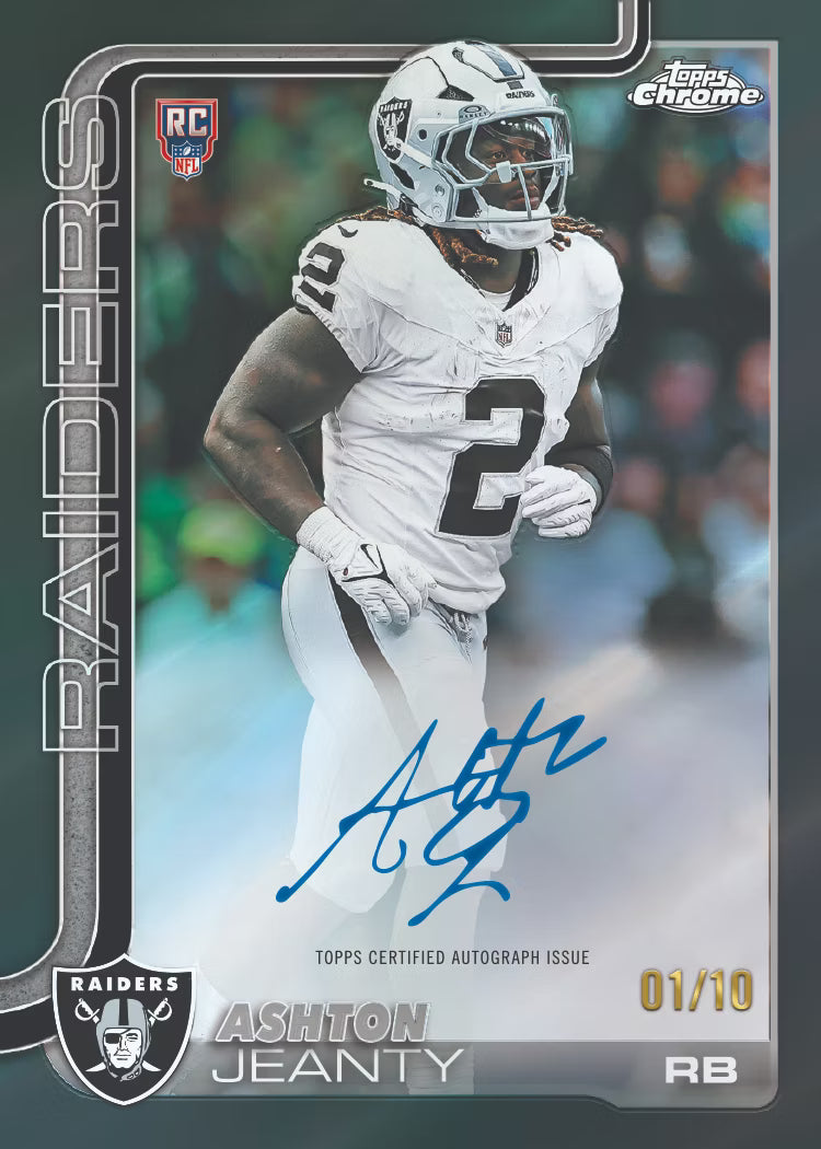 Topps 2025 Chrome Football Hobby Box, Pack of 1