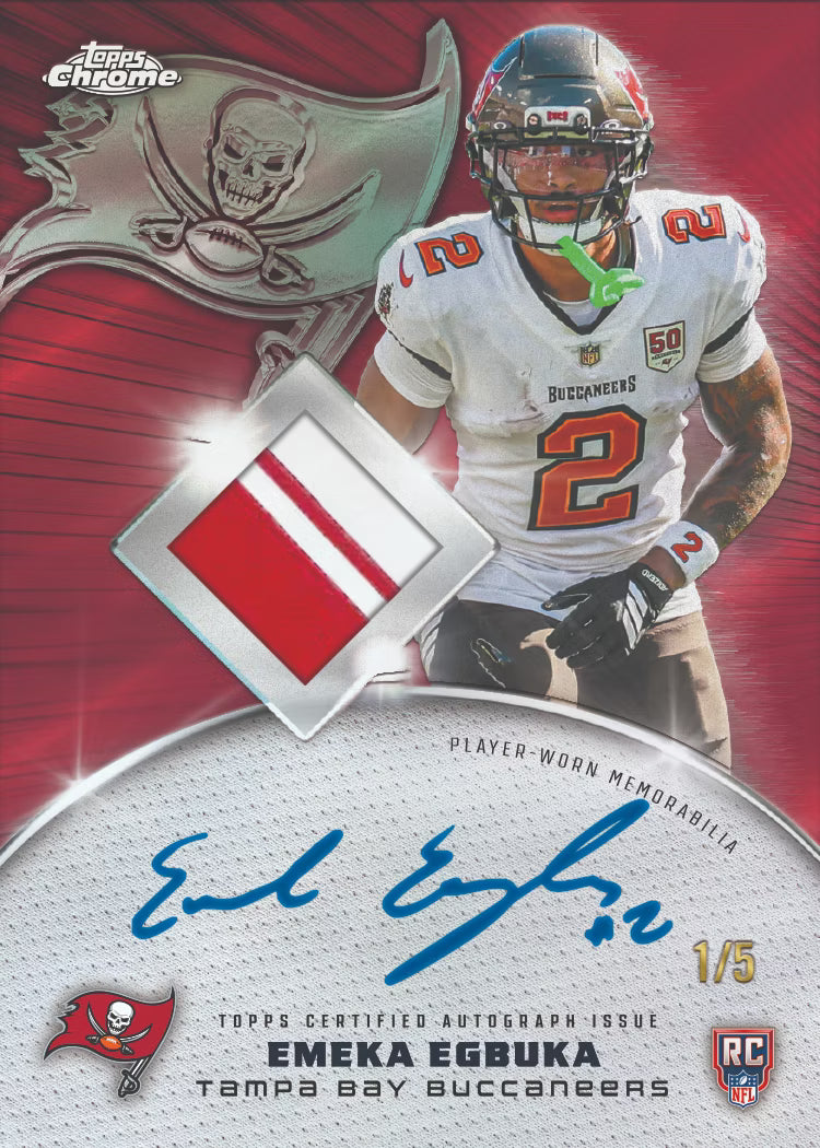 Topps 2025 Chrome Football Hobby Box, Pack of 1