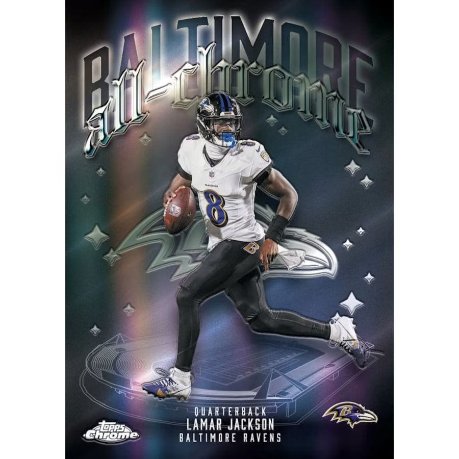 Topps 2025 Chrome Football Hobby Jumbo Box