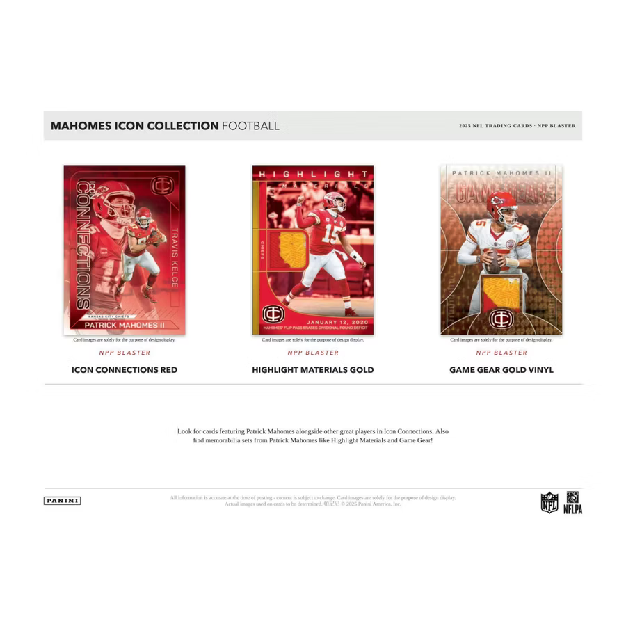 Panini 2025 Mahomes Icon Collection Football Blaster Box
